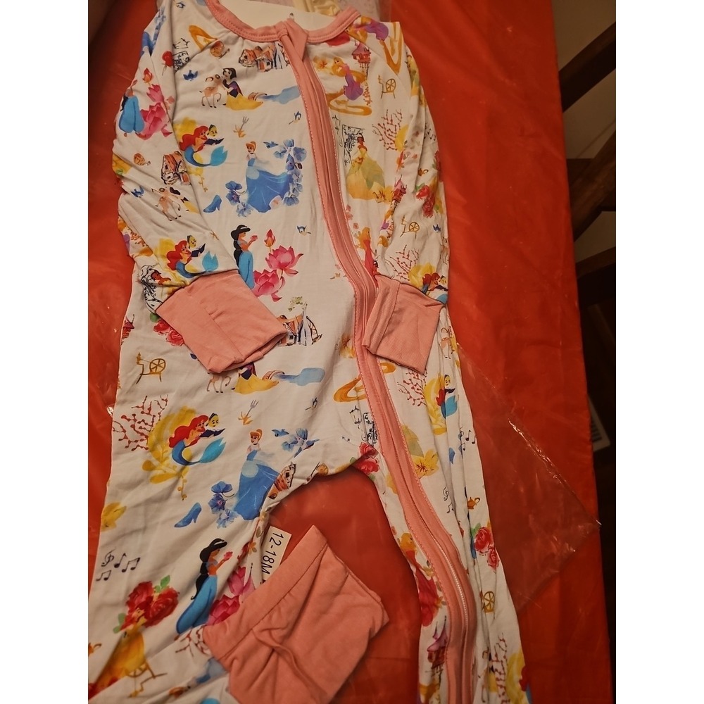 Bamboo Zippy Double Zipper White Princess Mermaid, Snowwhite 12 To 18 Months